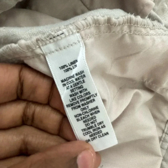 Saks fifth Avenue men’s 100% linen  shorts oatmeal size 38 - Picture 3 of 5